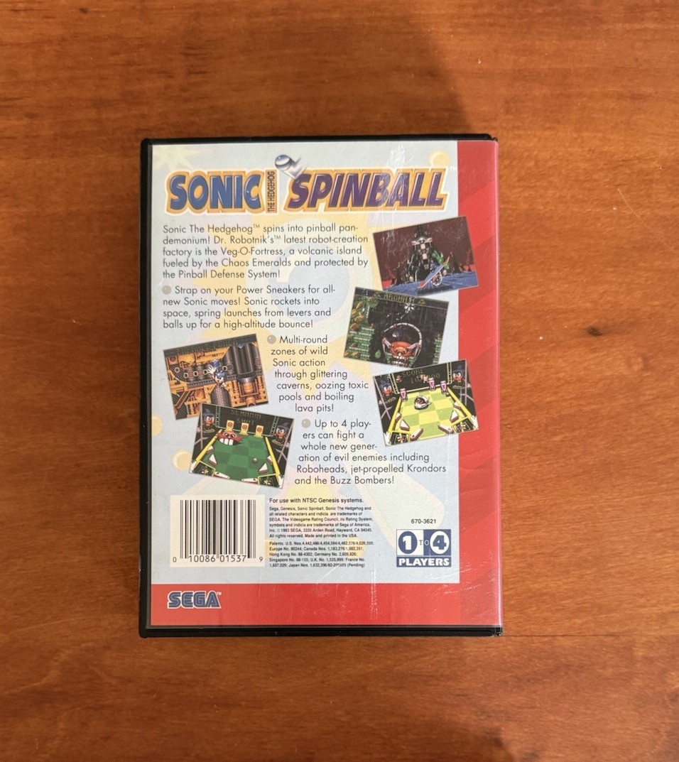 Sonic The Hedgehog Spinball (Sega Genesis) CIB Complete & Tested – Ships Fast