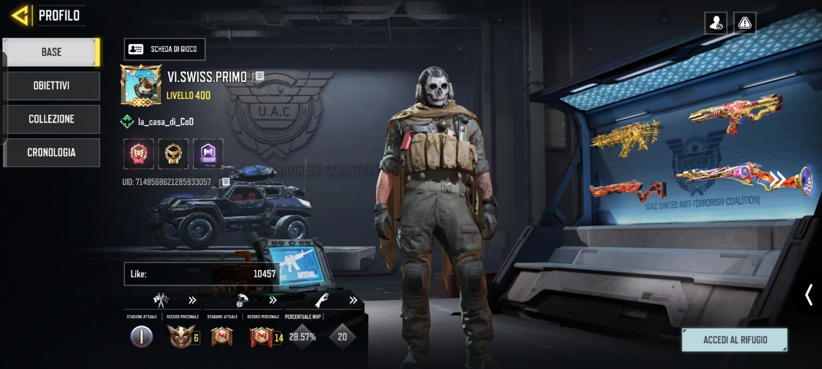 CoDM Account 18Mythical 66 Legendary 9Prestige🌟+550skin Epich Apple Android