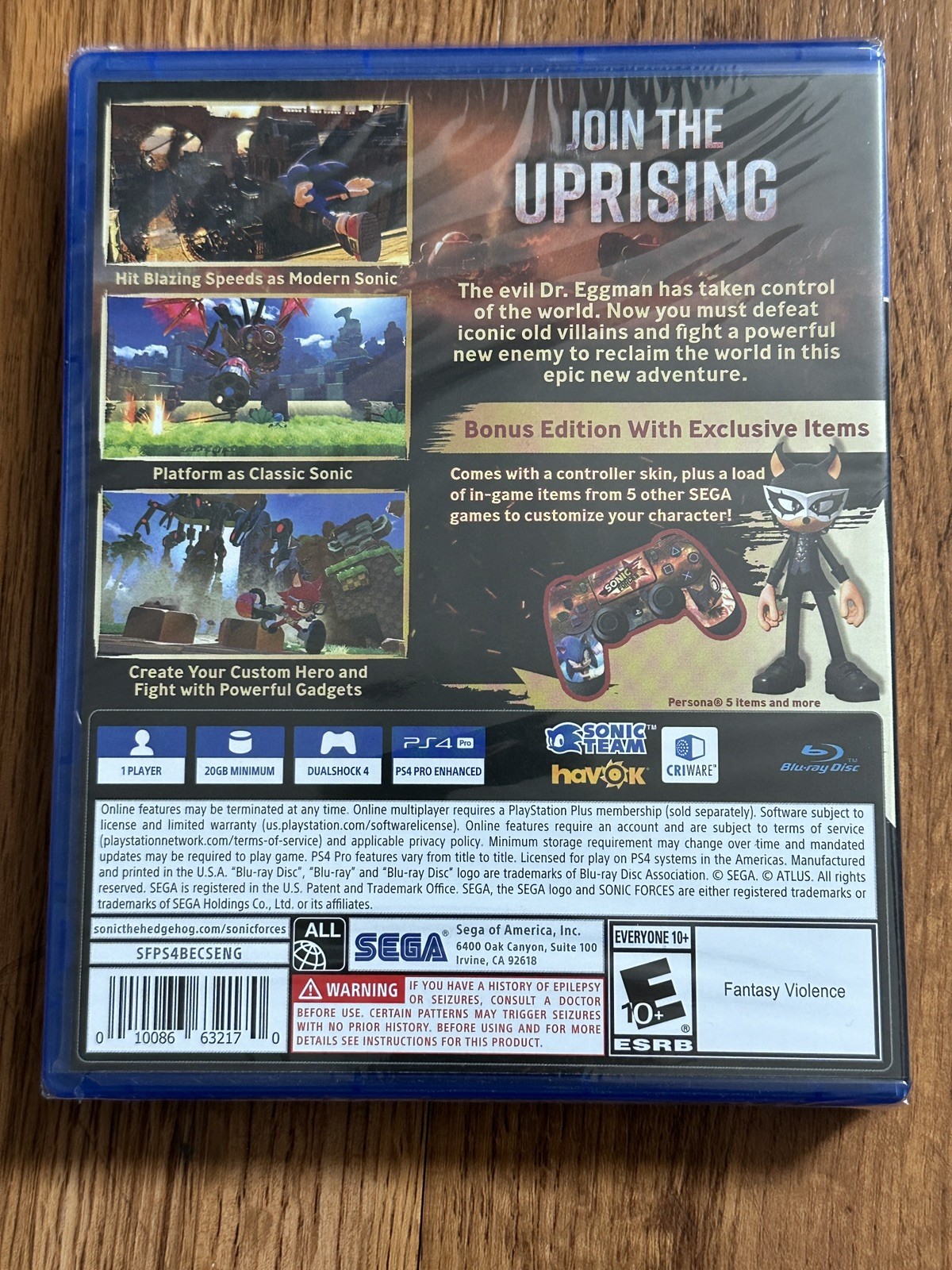 Sonic Forces – Bonus Edition (Sony PlayStation 4, 2017) Sealed! Authentic! Mint!