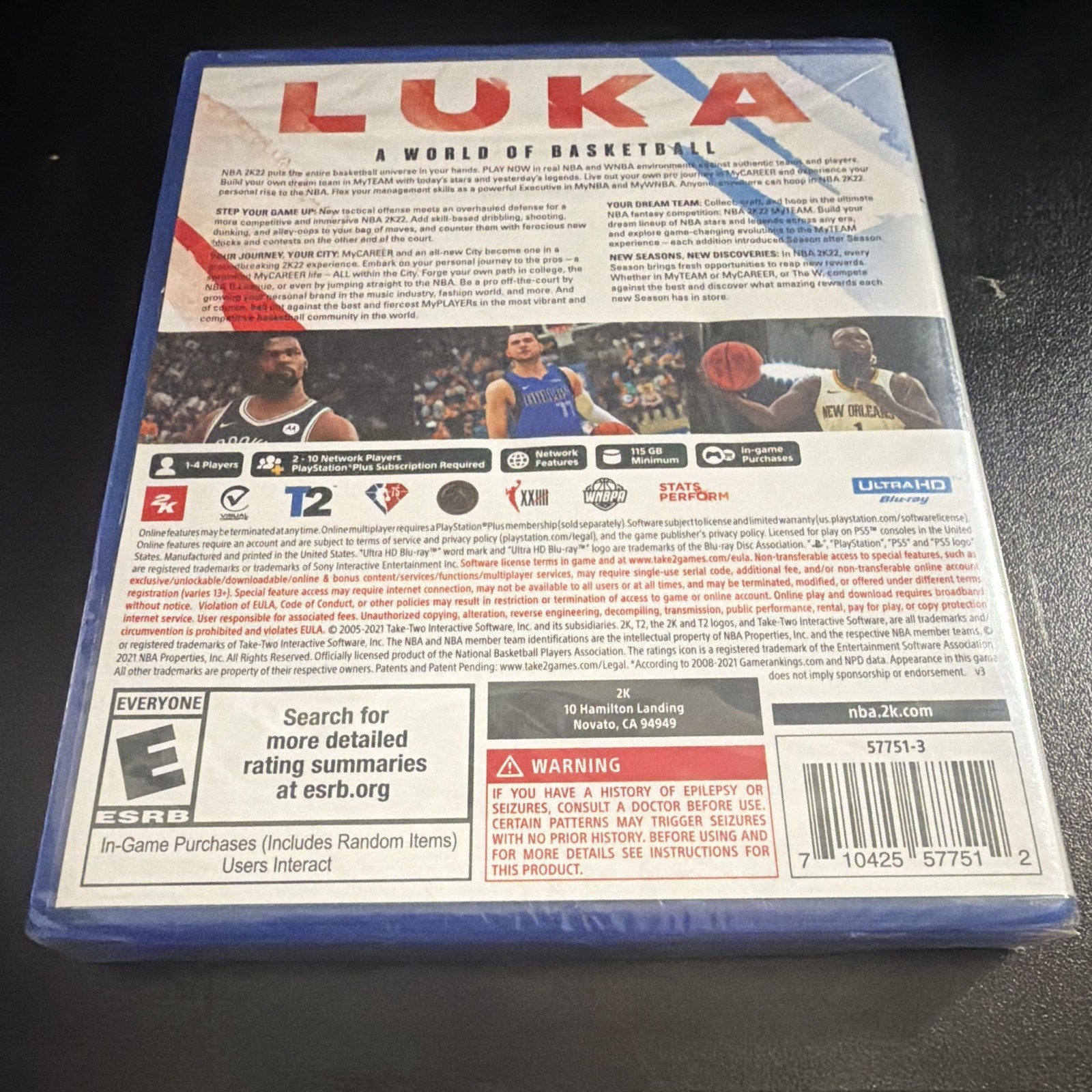 2K NBA 2K22 PS5 Sports Basketball Game E Everyone 2021 In-Game Purchases