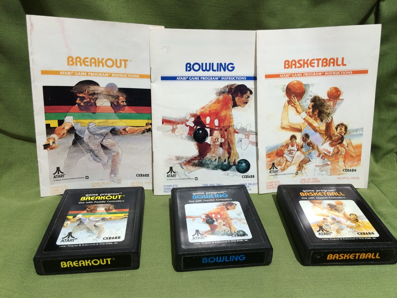 Breakout Bowling Basketball Atari 2600 CX2622 CX2628 CX2624 W/INSTRUCTIONS S1978