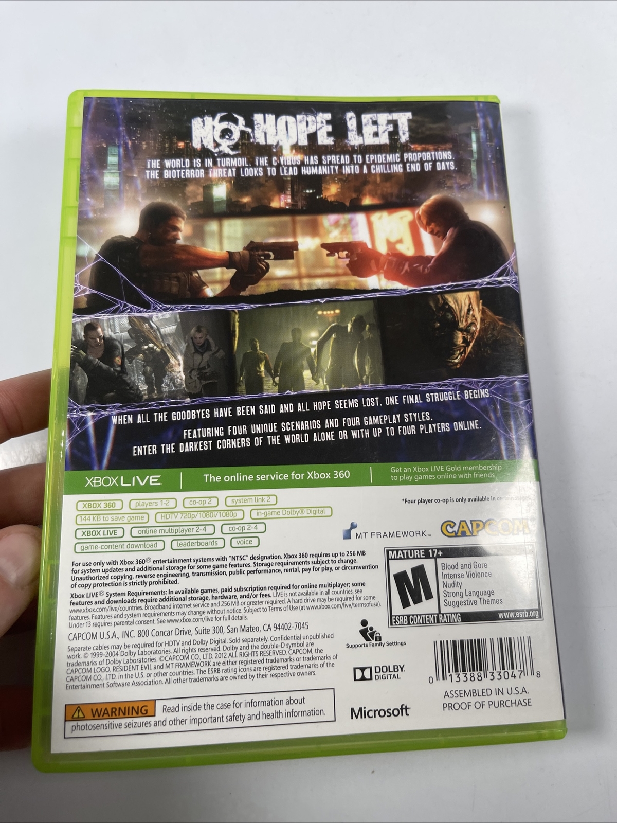 Resident Evil 6 Microsoft Xbox 360 2012 authentic complete 2 Disc Set Mint Discs