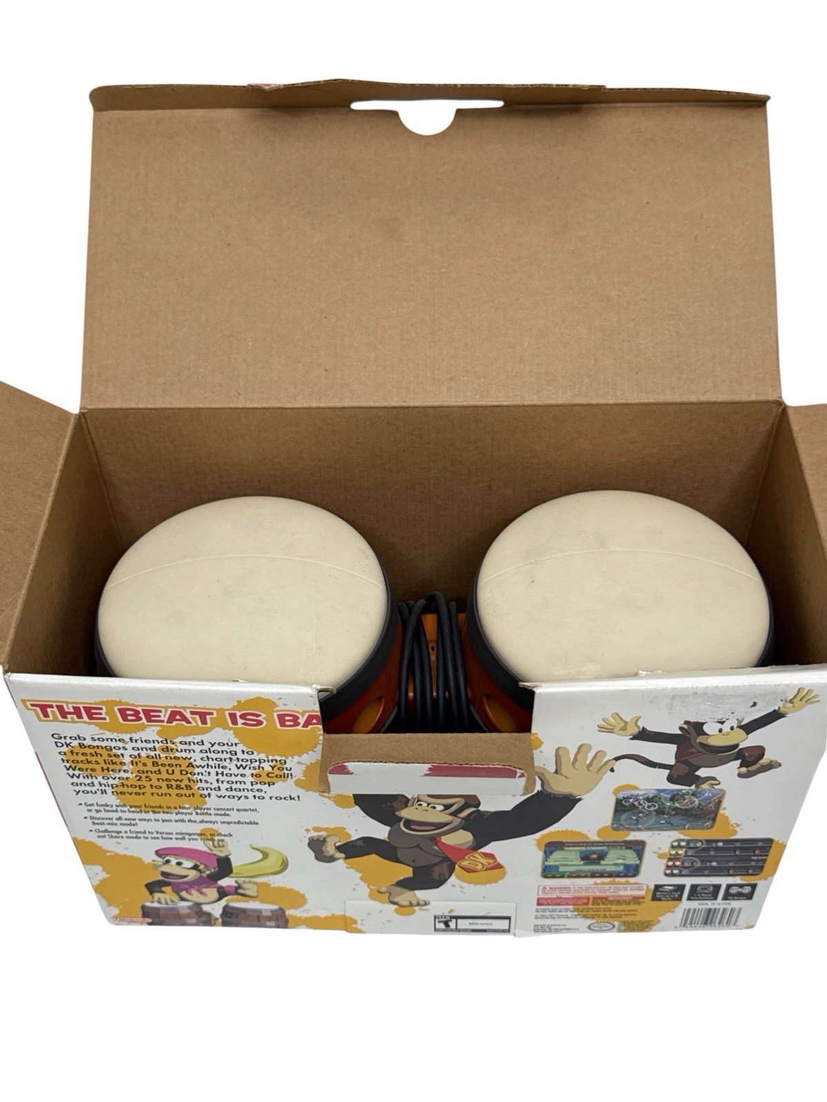 Gamecube Donkey Konga 2 bundle Video Game lot 1 In Box Bongo 1 Pelican Bongo
