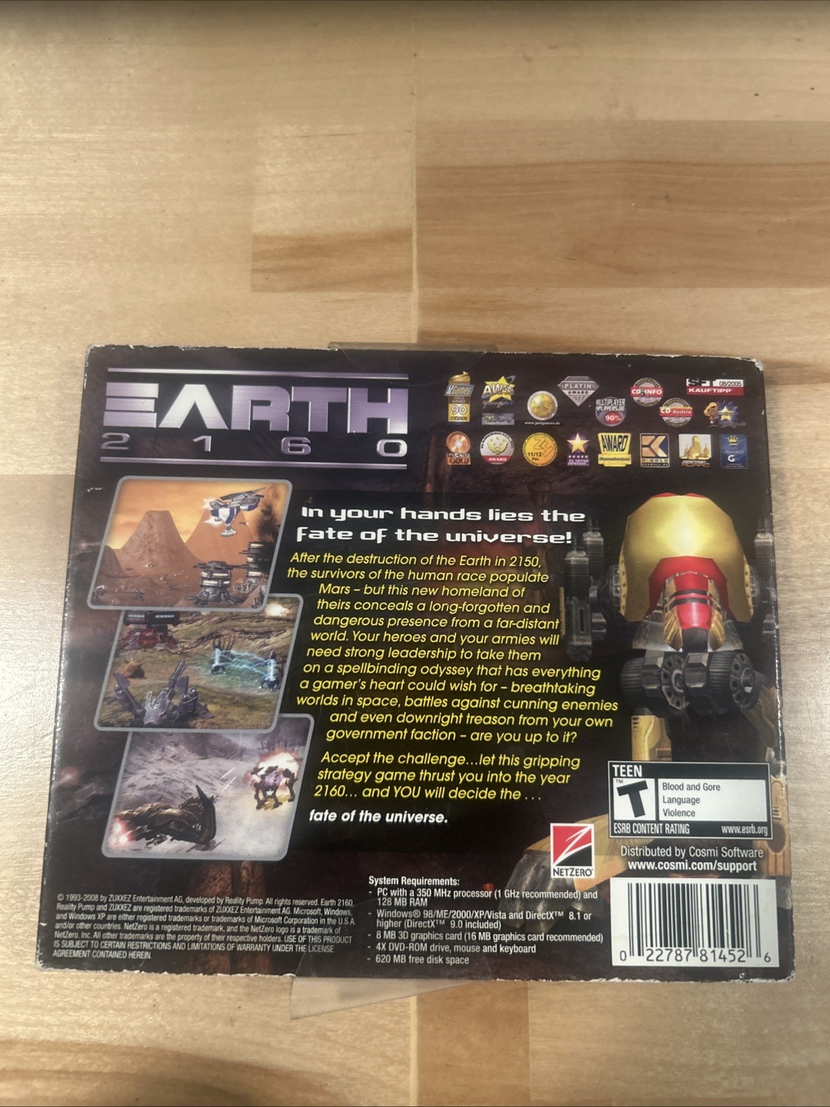 Earth 2160 PC DVD-ROM Software Game Microsoft Windows NEW