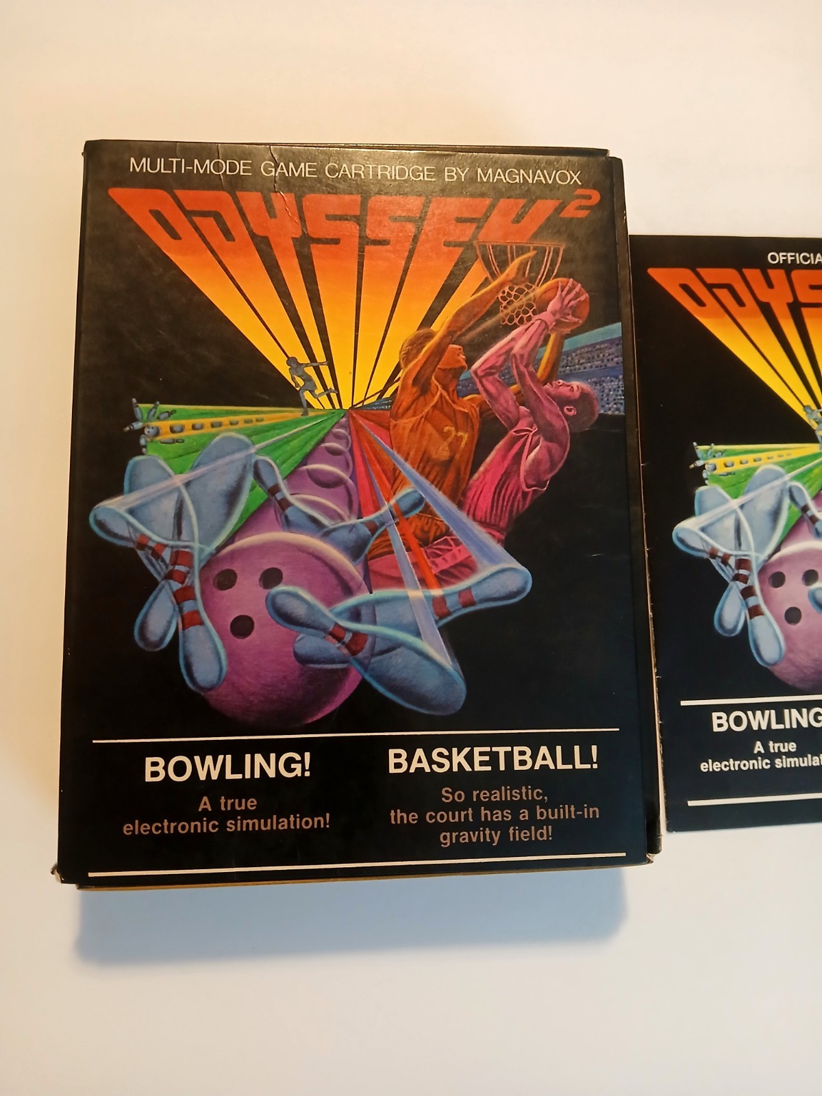 Bowling Basketball! CIB Complete in Box w Manual Magnavox Odyssey 2 Tested Works