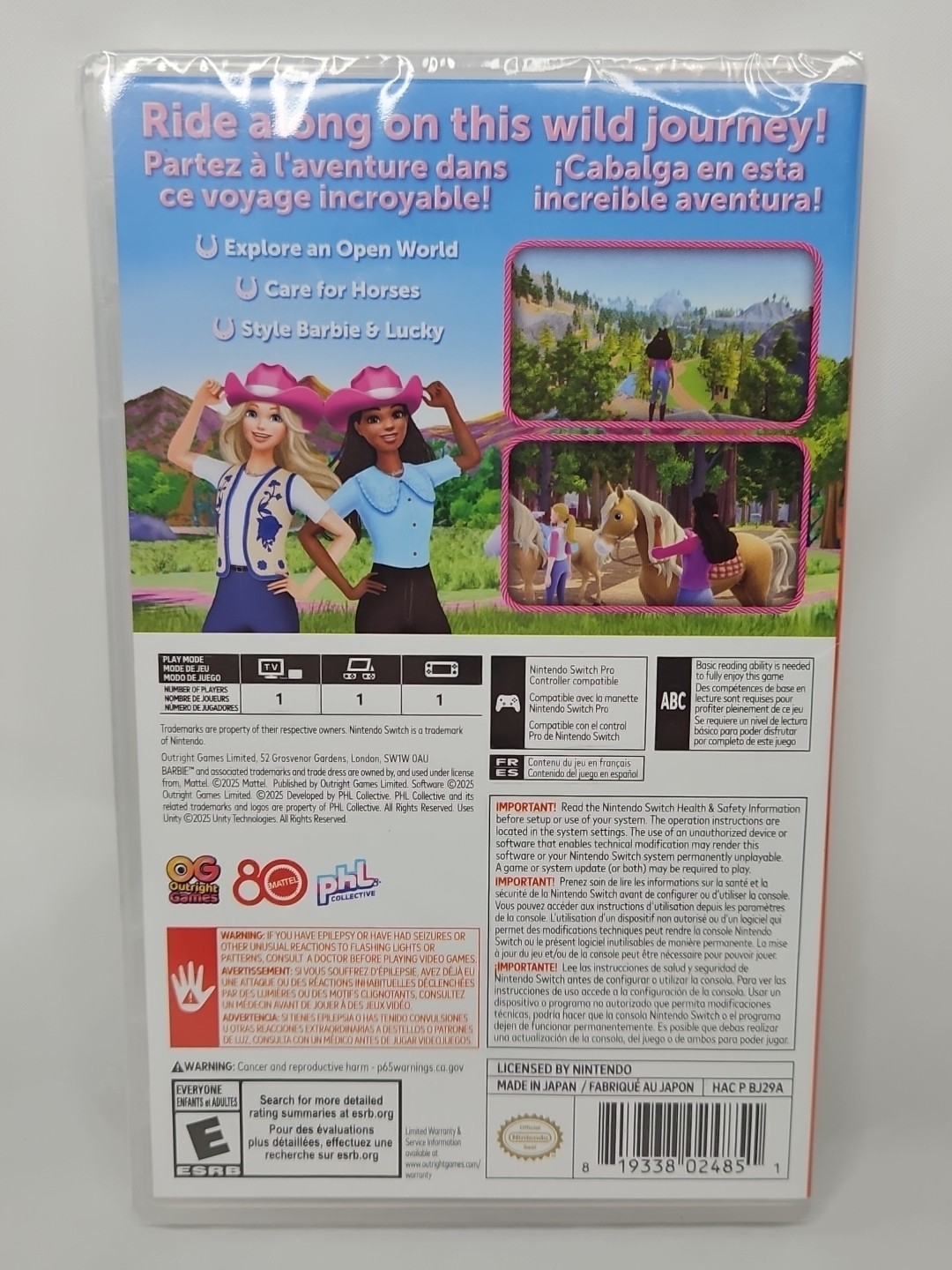 Barbie Horse Trails – Nintendo Switch – Brand NEW – Factory Sealed Mattel