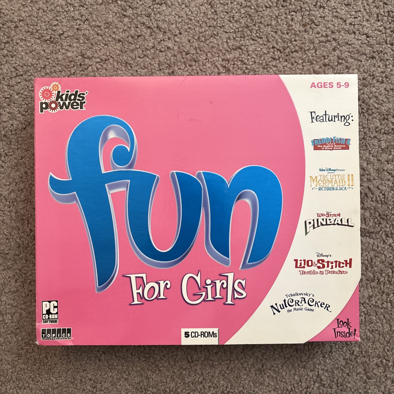 Kids Power – Fun For Girls (5xCD ROMs PC) Big Box Brand New Sealed Rare