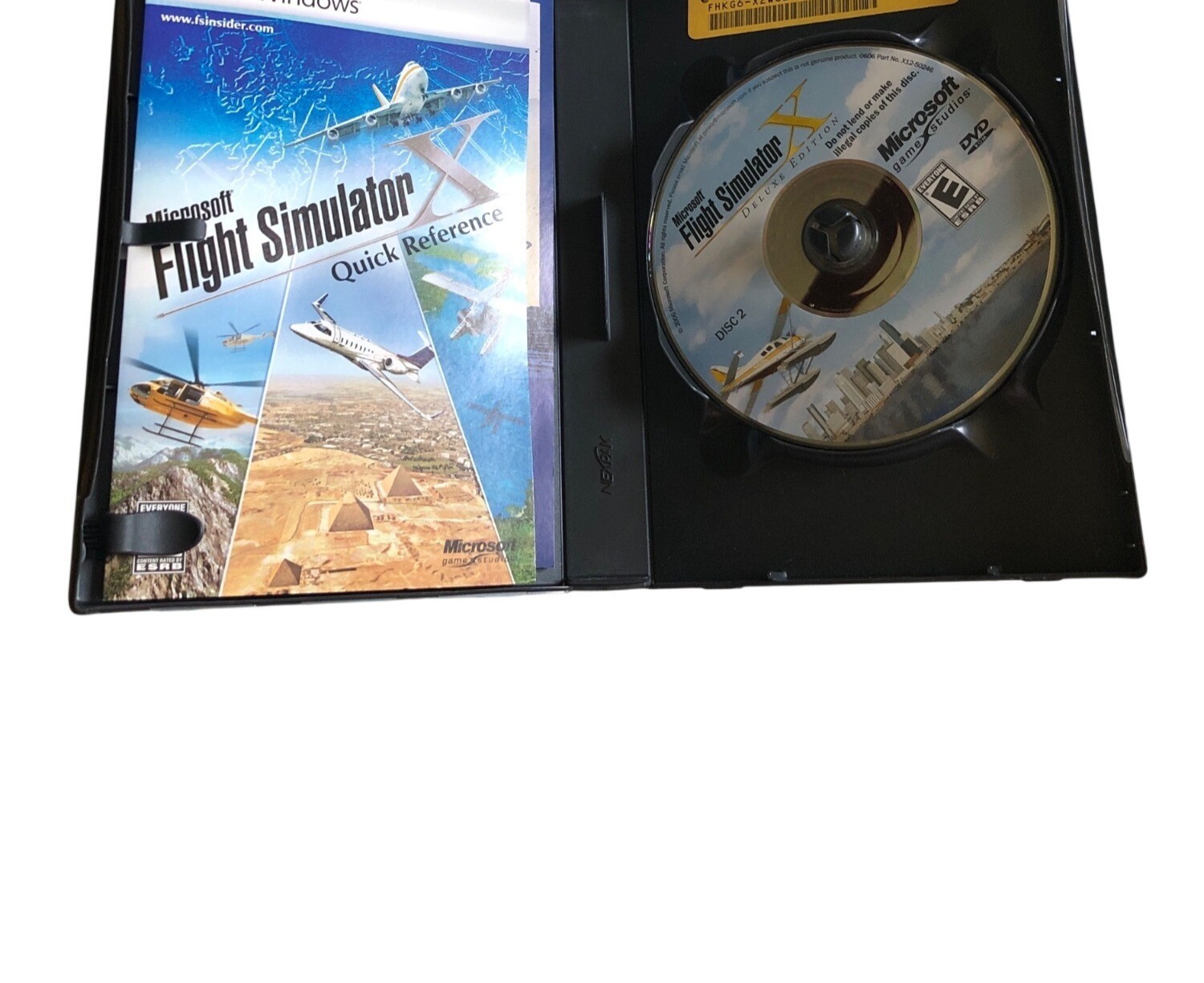 Microsoft Flight Simulator X Deluxe Edition PC DVD Game Manuals KEY