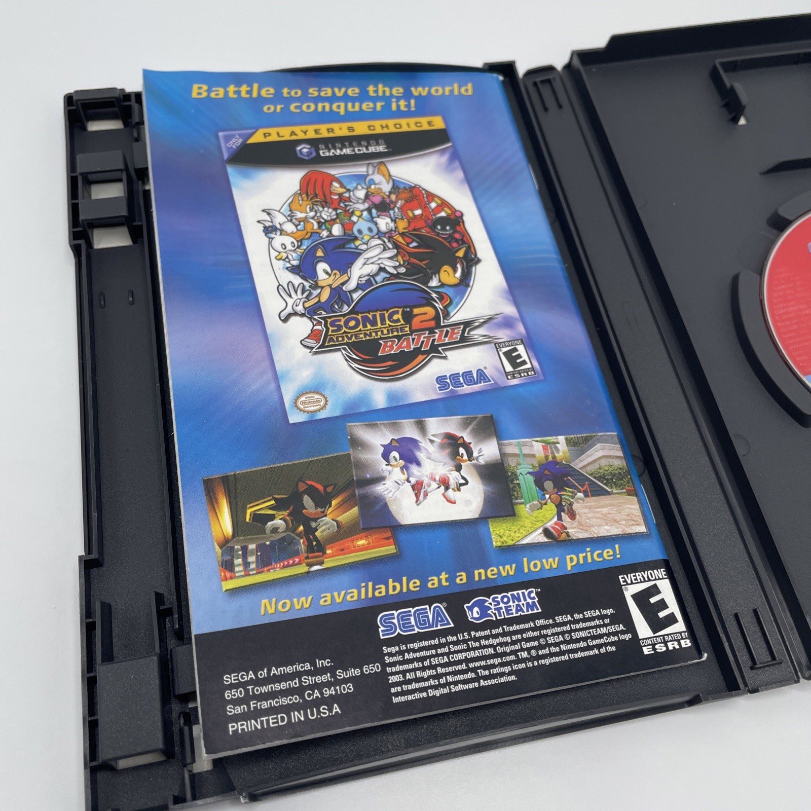 Sonic Adventure DX 1 & 2 Battle Nintendo GameCube Lot Of 2 Games Complete CIB BL
