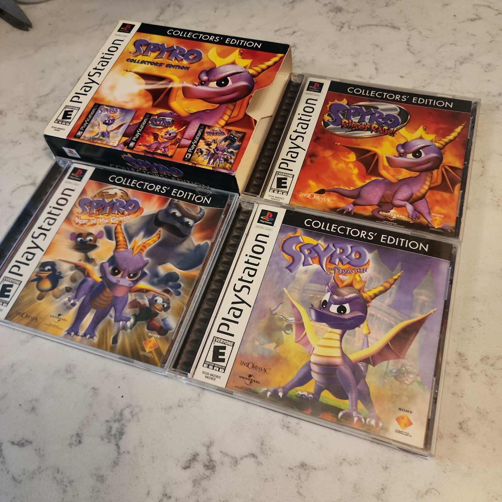 Spyro Collector’s Edition (Playstation 1 PS1) 3 Game Set, CIB W Manuals, Tested!