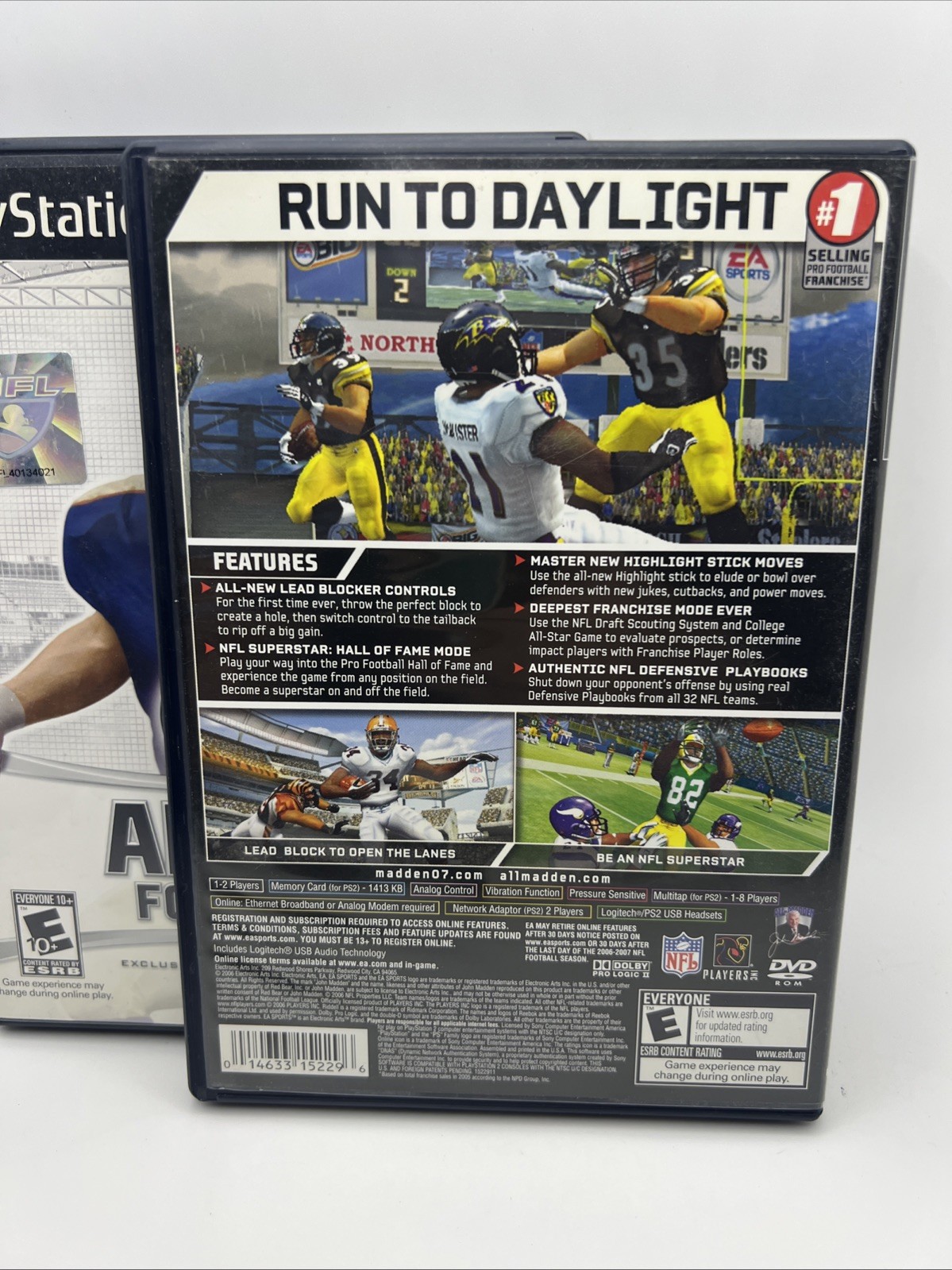 Lot of 3 Football Playstation 2 Arena Football NCAA 06 Madden 07 Video Games