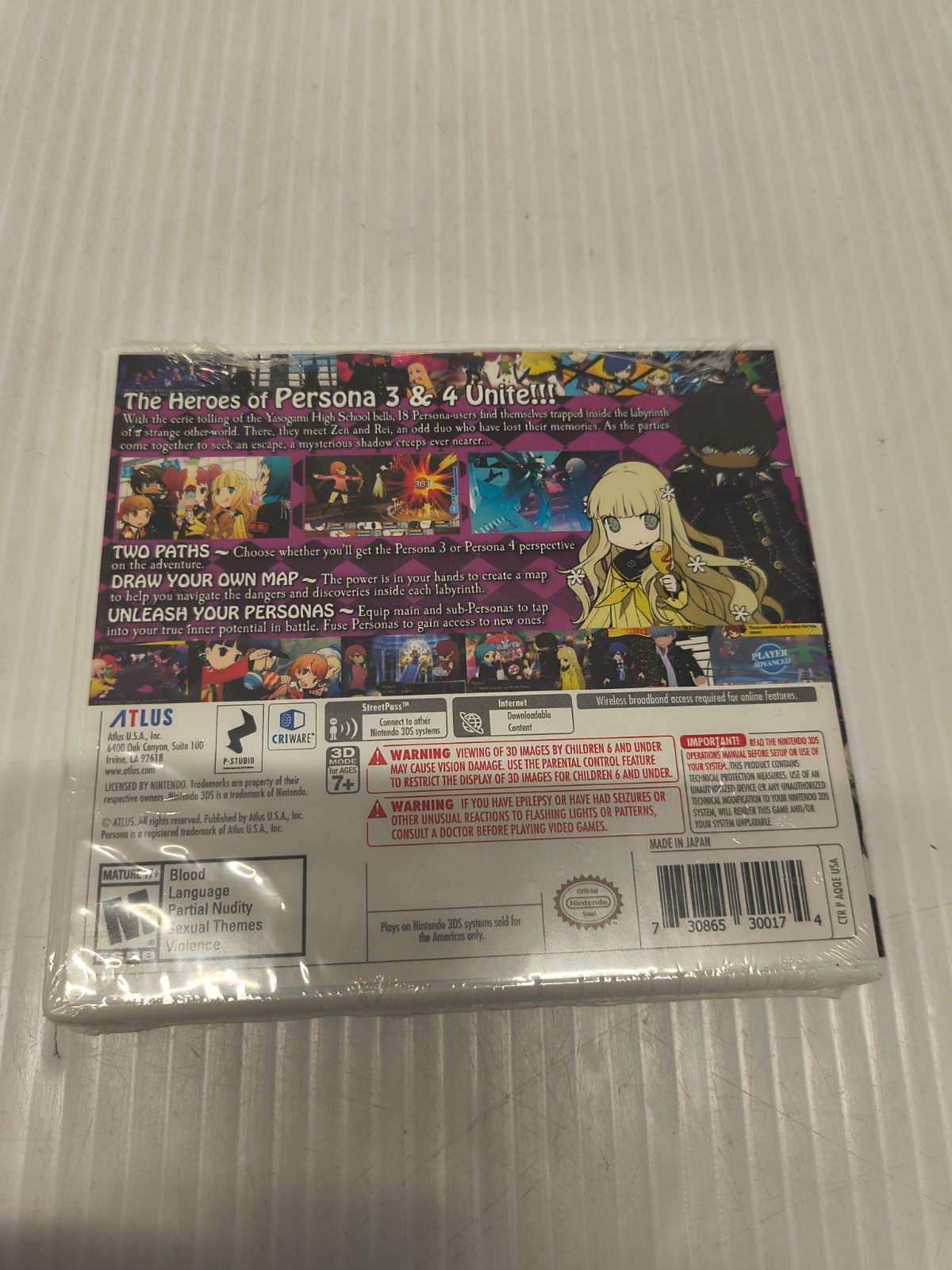 NEW Nintendo 3DS Persona Q: Shadow of the Labyrinth Video Game FREE SHIPPING