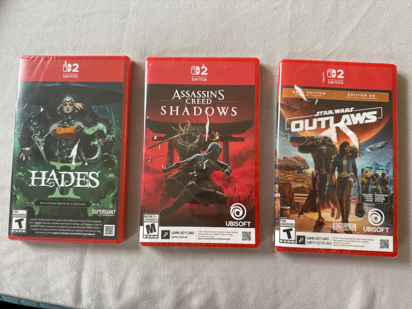 Three Nintendo switch 2 games