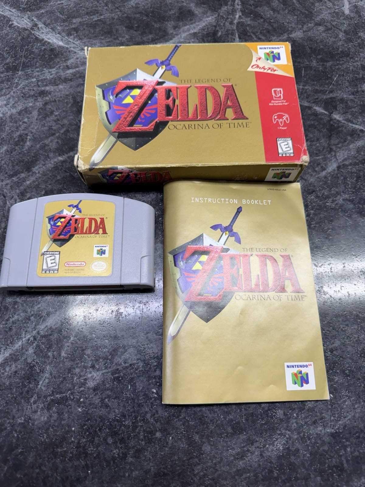 The Legend of Zelda Ocarina of Time Nintendo 64 N64 Complete CIB Box AUTHENTIC !