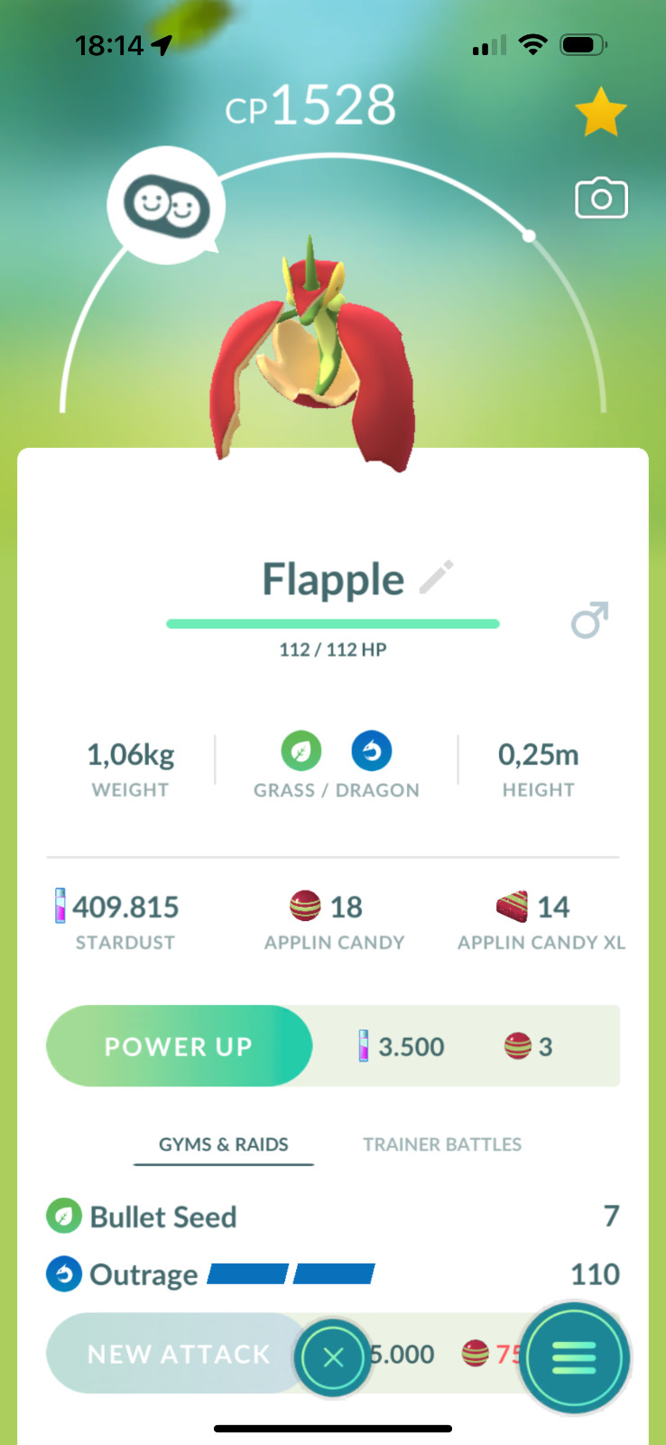 Pokemon Flapple, Appletun (Applin Evolution) – TRADE 20k stardust