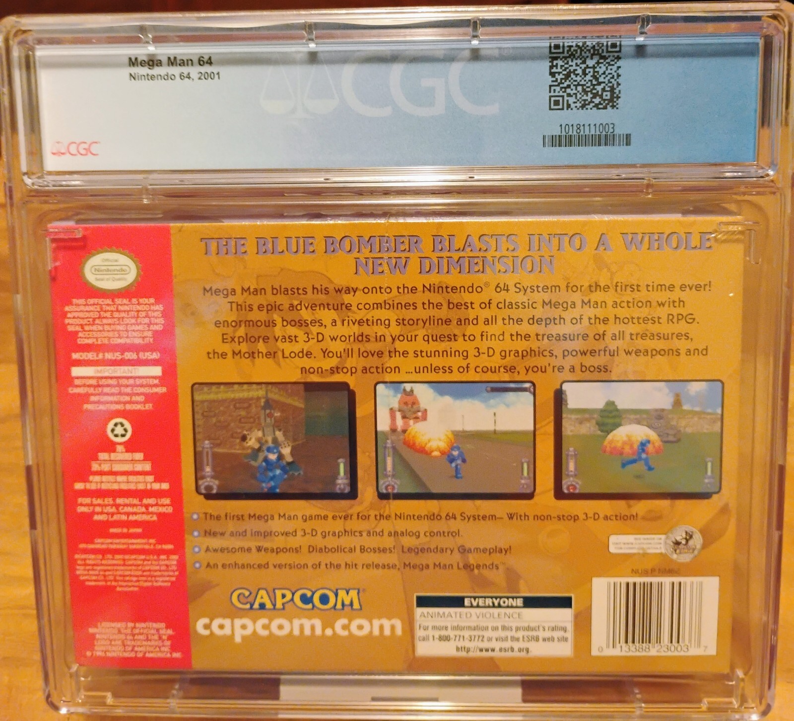 Nintendo 64 Mega Man 64 2001 N64 Capcom Sealed CGC 8.0 A++
