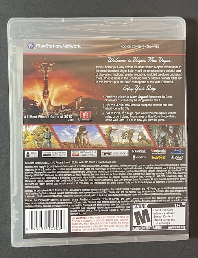 Fallout New Vegas [ First Print Black Label ] (PS3) NEW