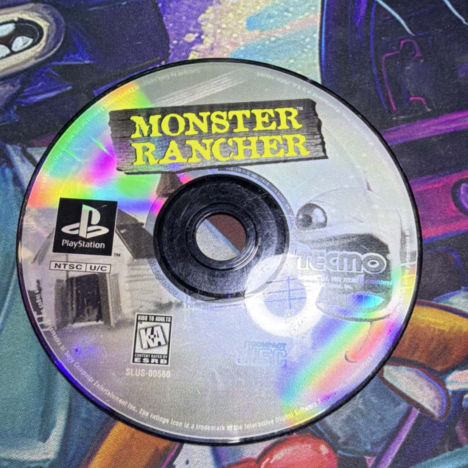 Tecmo Monster Rancher Sony PlayStation 1 NTSC-U/C KA-Kids to Adults Game Disc