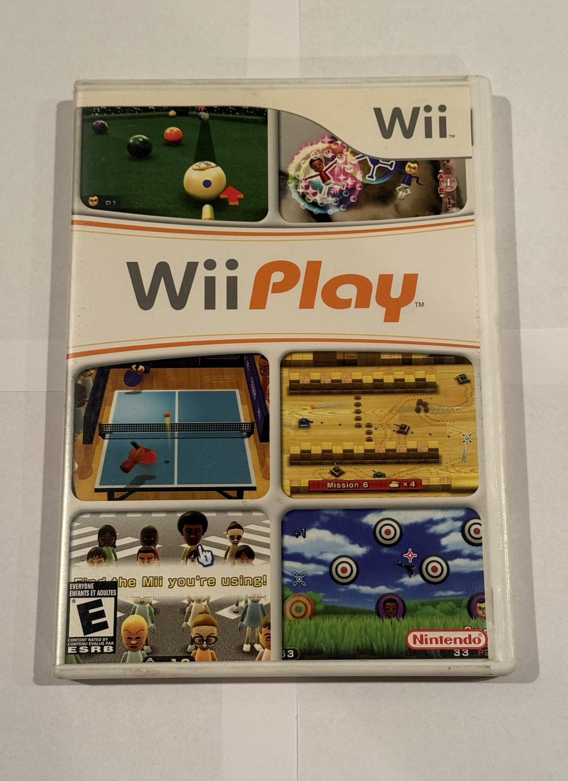 Wii Play (Nintendo Wii, 2007) Complete with Manual USED Works Has Scratches