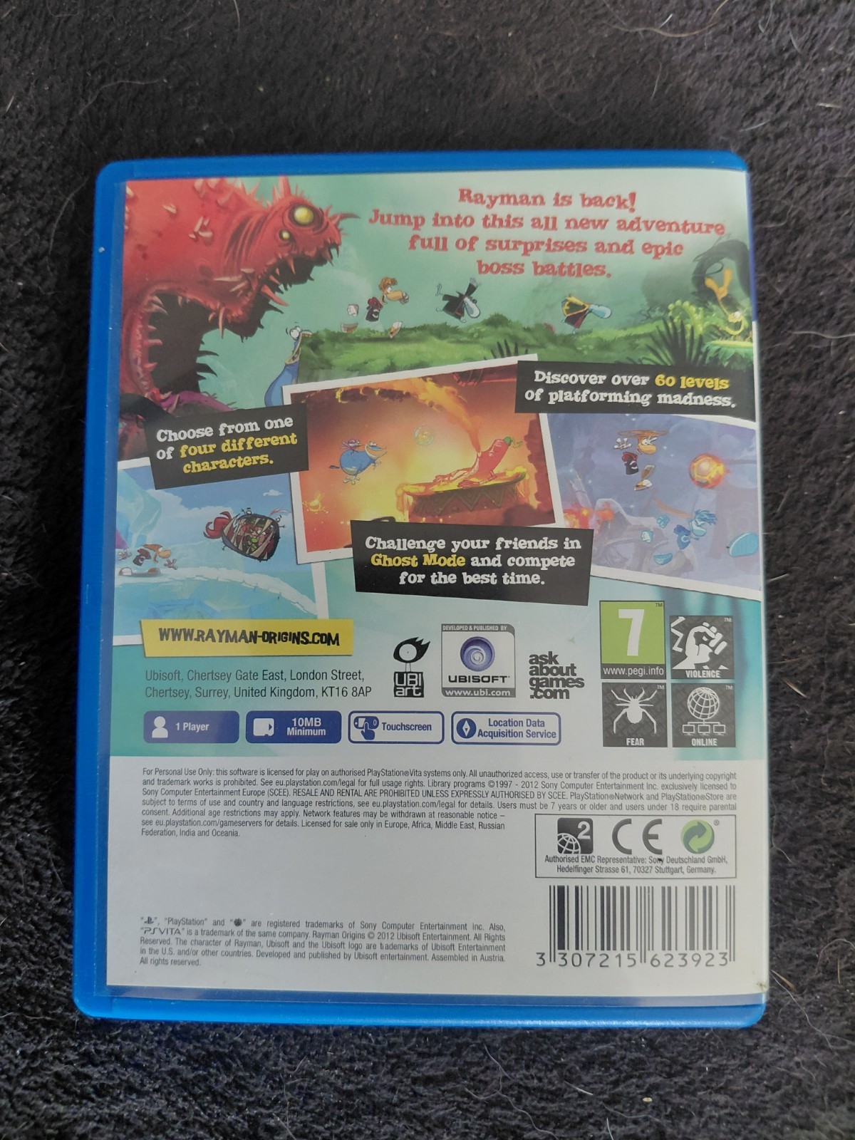 Rayman Origins PlayStation PS Vita CIB