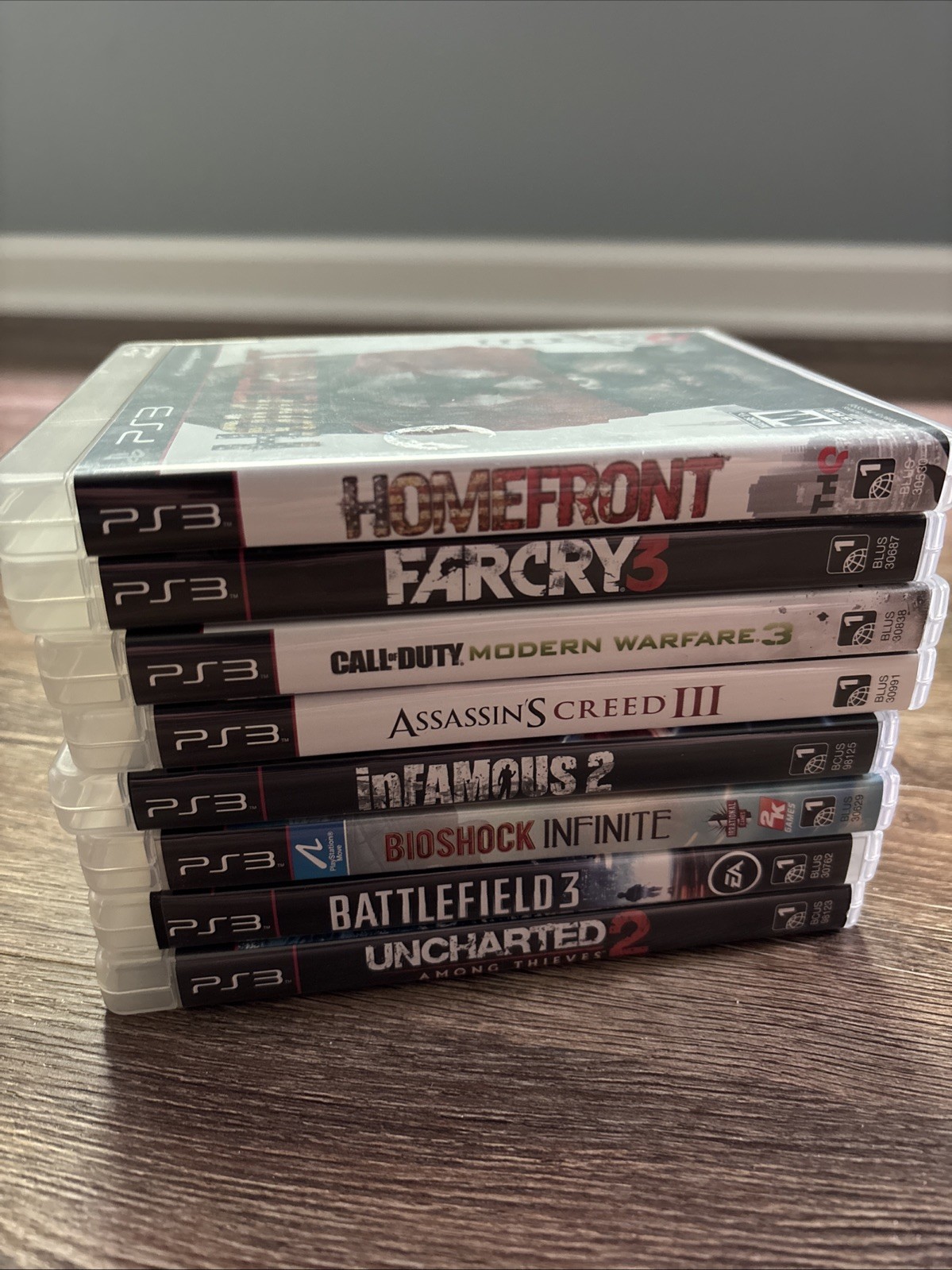 PS3 Game Lot COD Far Cry 3 Homefront Bioshock Uncharted 2 Infamous 2 – Y503