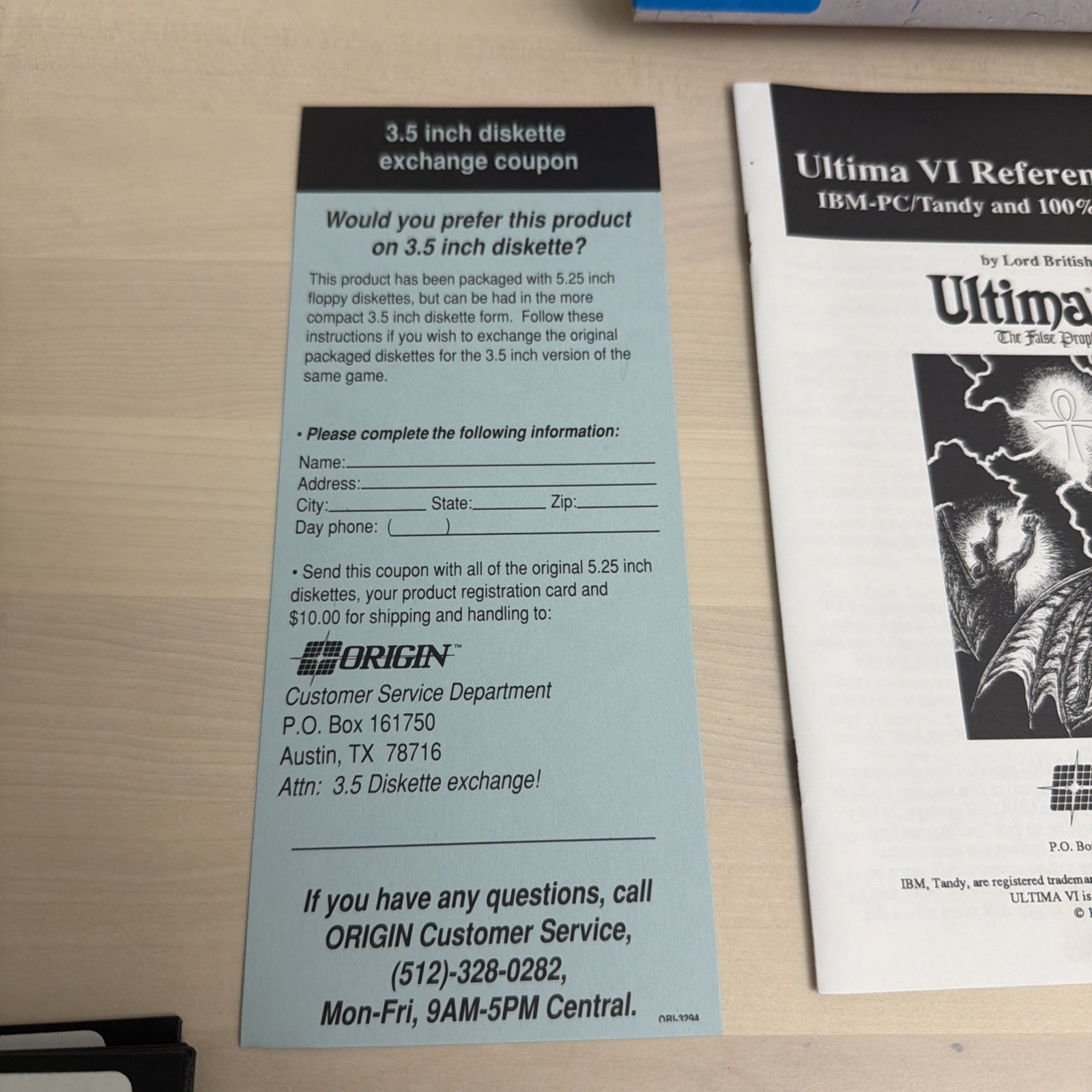 Ultima VI: The False Prophet (PC,1990) Complete With Map Promos And Stone!!
