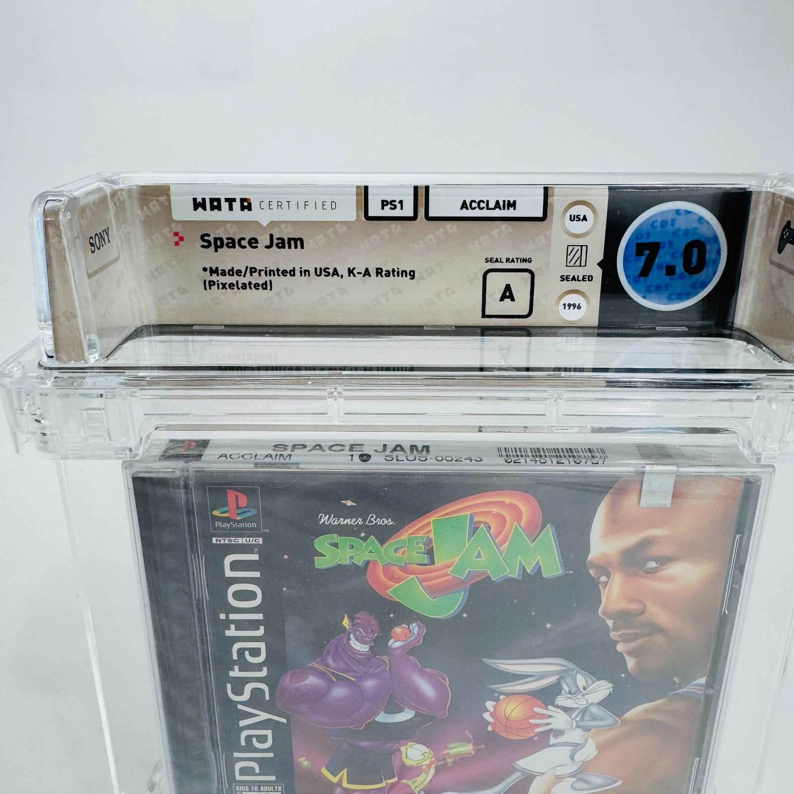 Space Jam (Playstation PS1 Sony 1996) Michael Jordan NEW Sealed WATA 7.0 A