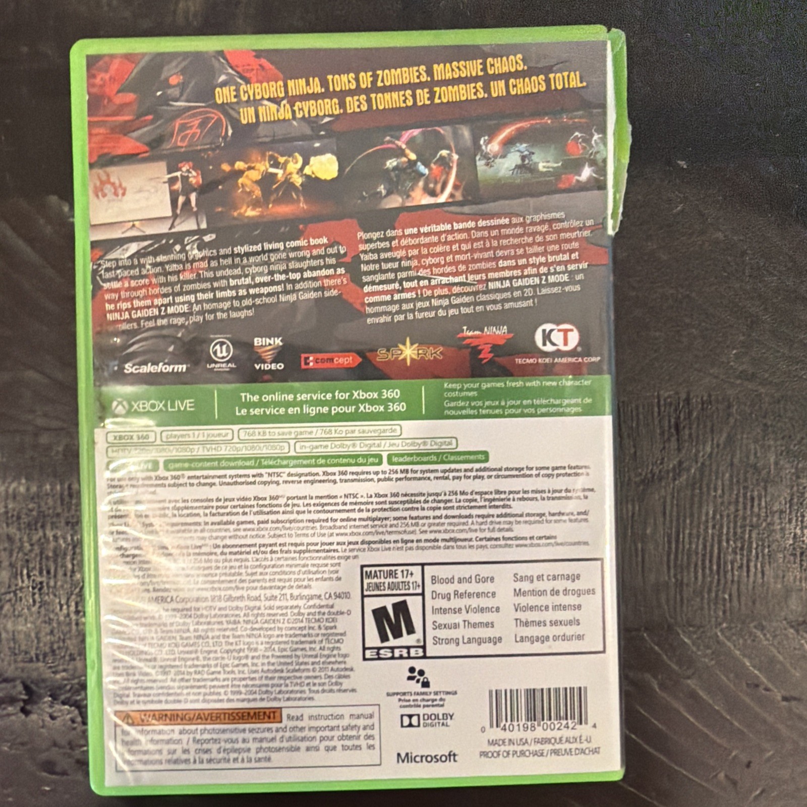 Yaiba: Ninja Gaiden Z Complete (Microsoft Xbox 360, 2014)