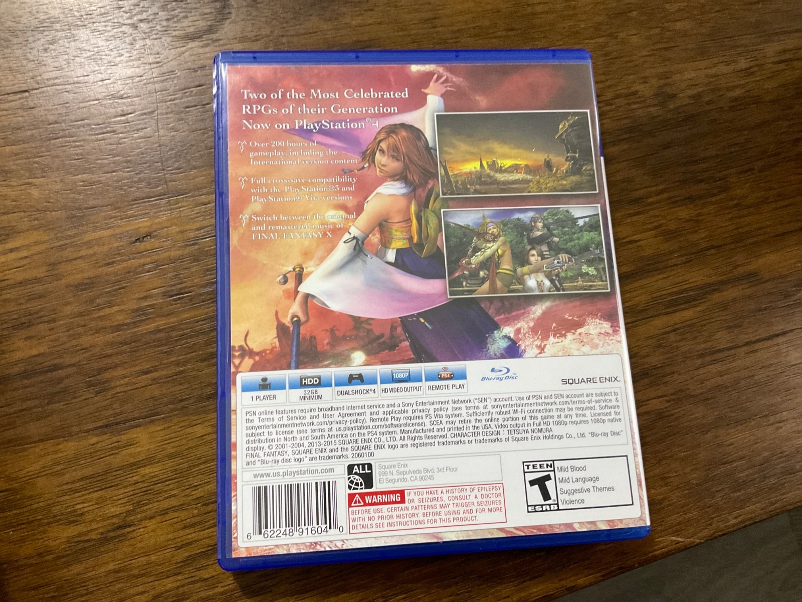 Final Fantasy X/X-2 HD Remaster (Sony PlayStation 4, 2015) No Manual