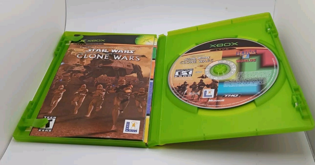 Star Wars The Clone Wars & Tetris (Microsoft Xbox, 2003) CIB/ PRE-OWN GOOD