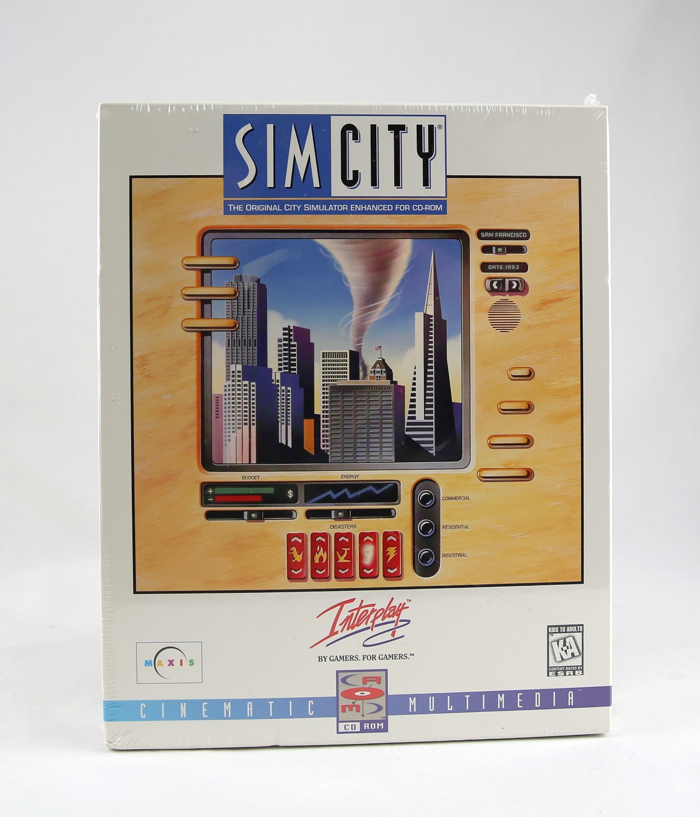 SEALED 1997 SIM City Enhanced CD Edition Maxis Interplay Big Box PC
