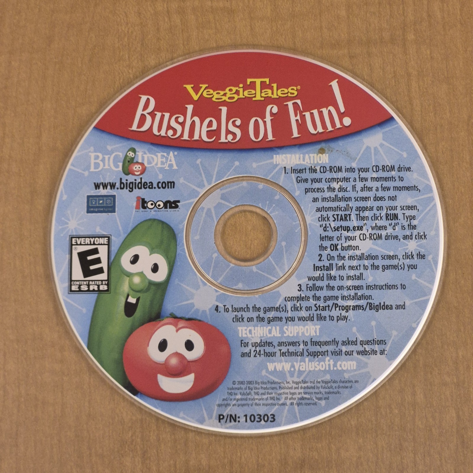 Bushels of Fun! – Veggie Tales 2002 CD-ROM (Untested)