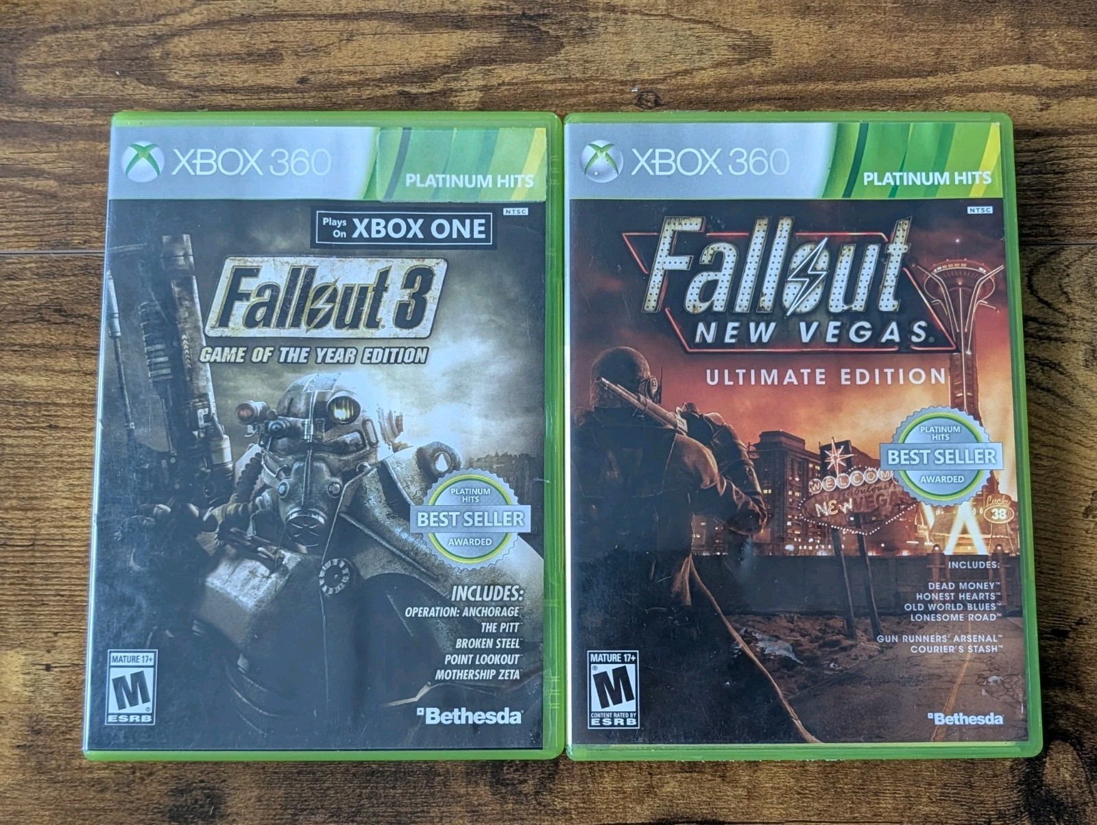 Xbox 360 Fallout 3 New Vegas Game Of The Year Edition GOTY Lot Of 2 Games