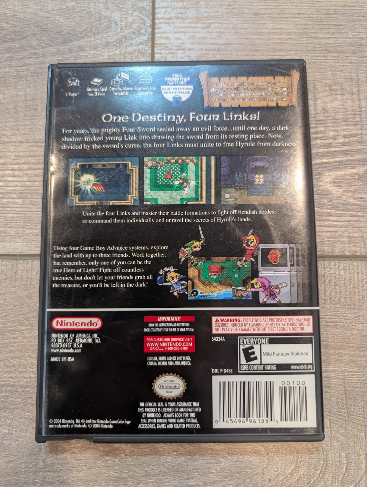 The Legend of Zelda: Four Swords Adventures (GameCube, 2004) Big Box