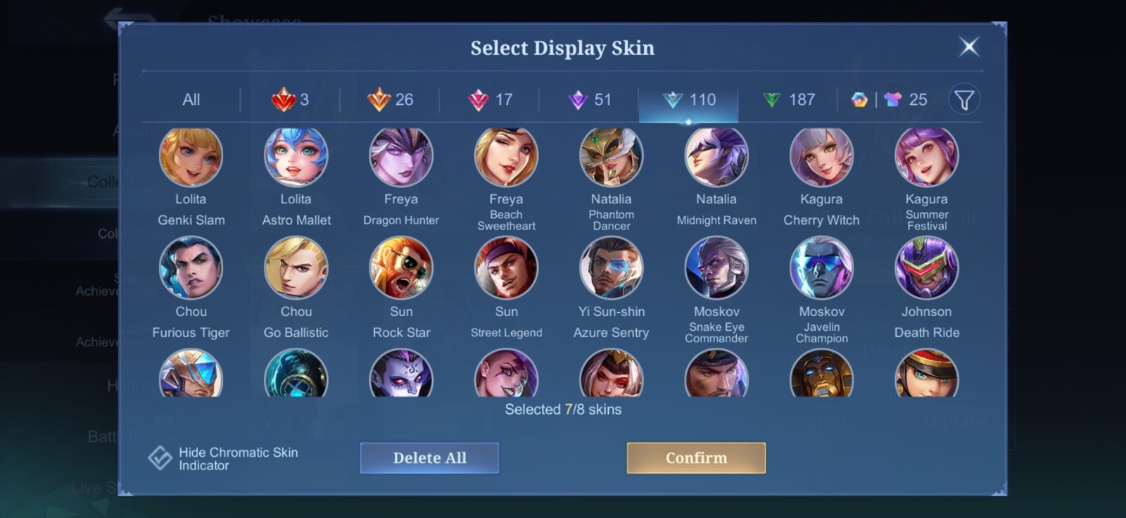 Mobile Legends (MLBB) Account – Mega Collector 3 (NA Account)