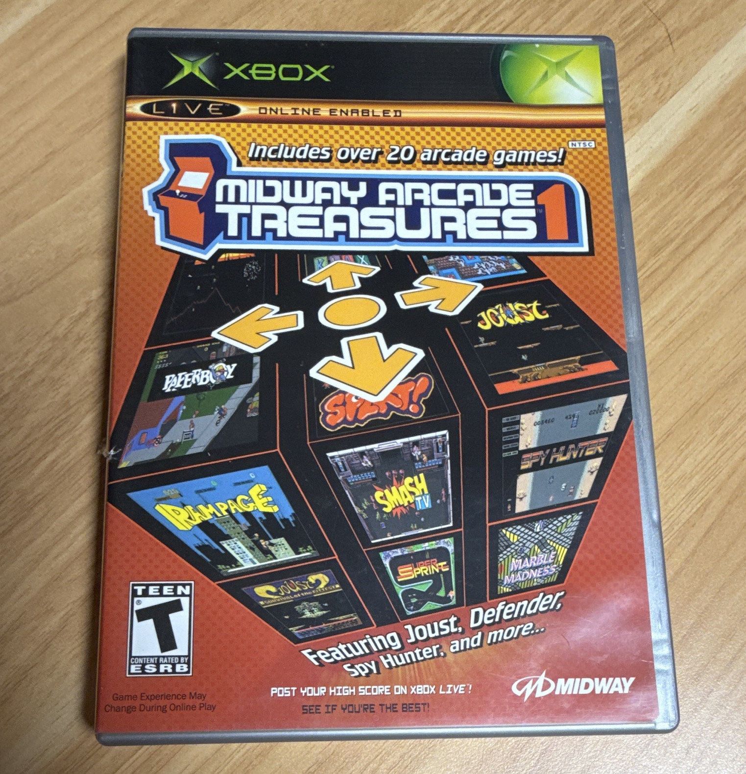 Midway Arcade Treasures 1 Xbox (2003) CIB w/ Manual Multiplayer Online NTSC-U/C