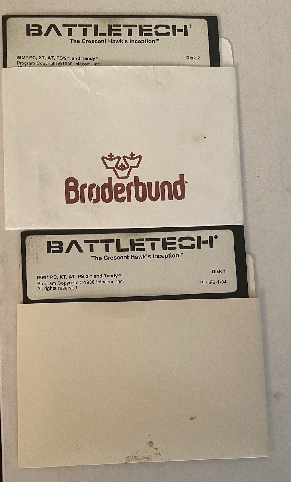BattleTech: The Crescent Hawk’s Inception (PC, 1988) Box and Discs only.