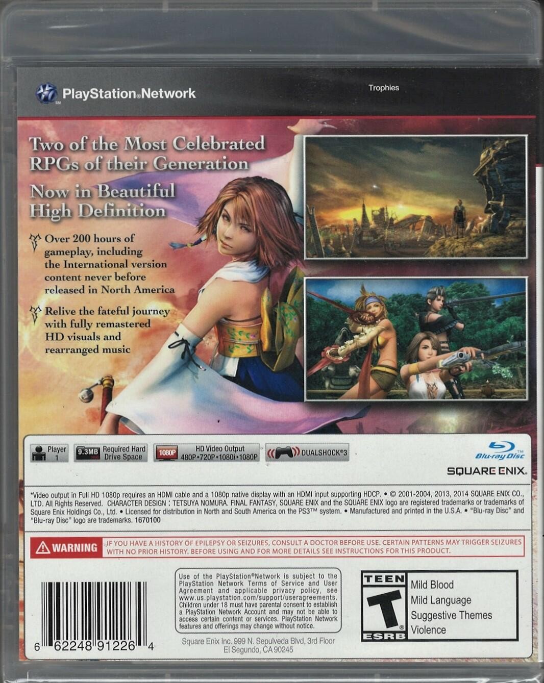 Final Fantasy X/X-2 HD Remaster Standard Edition PS3 (Brand New Factory Sealed U