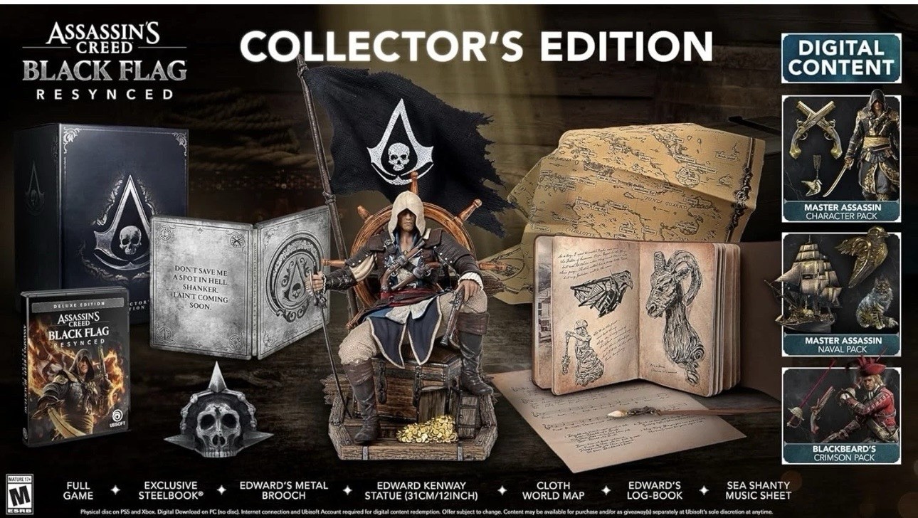 PRESALE! ship 7/9! Assassin’s Creed Black Flag Resynced Collector’s Edition PS5