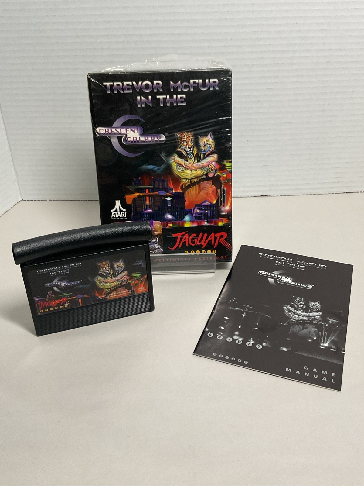 TREVOR MCFUR IN THE CRESCENT GALAXY Atari Jaguar Cart J9001 CIB