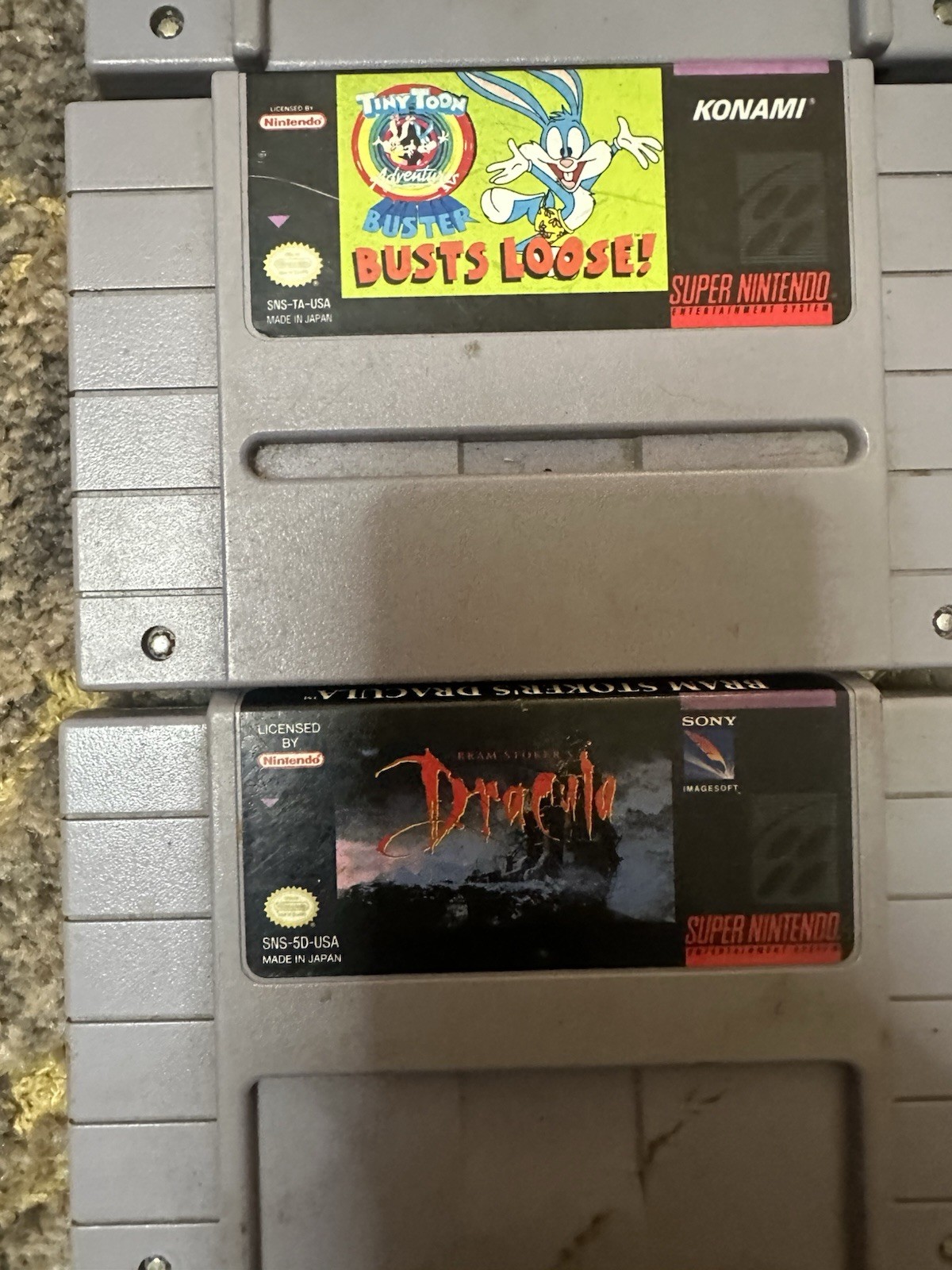 SNES Games Lot 10 Games Untested