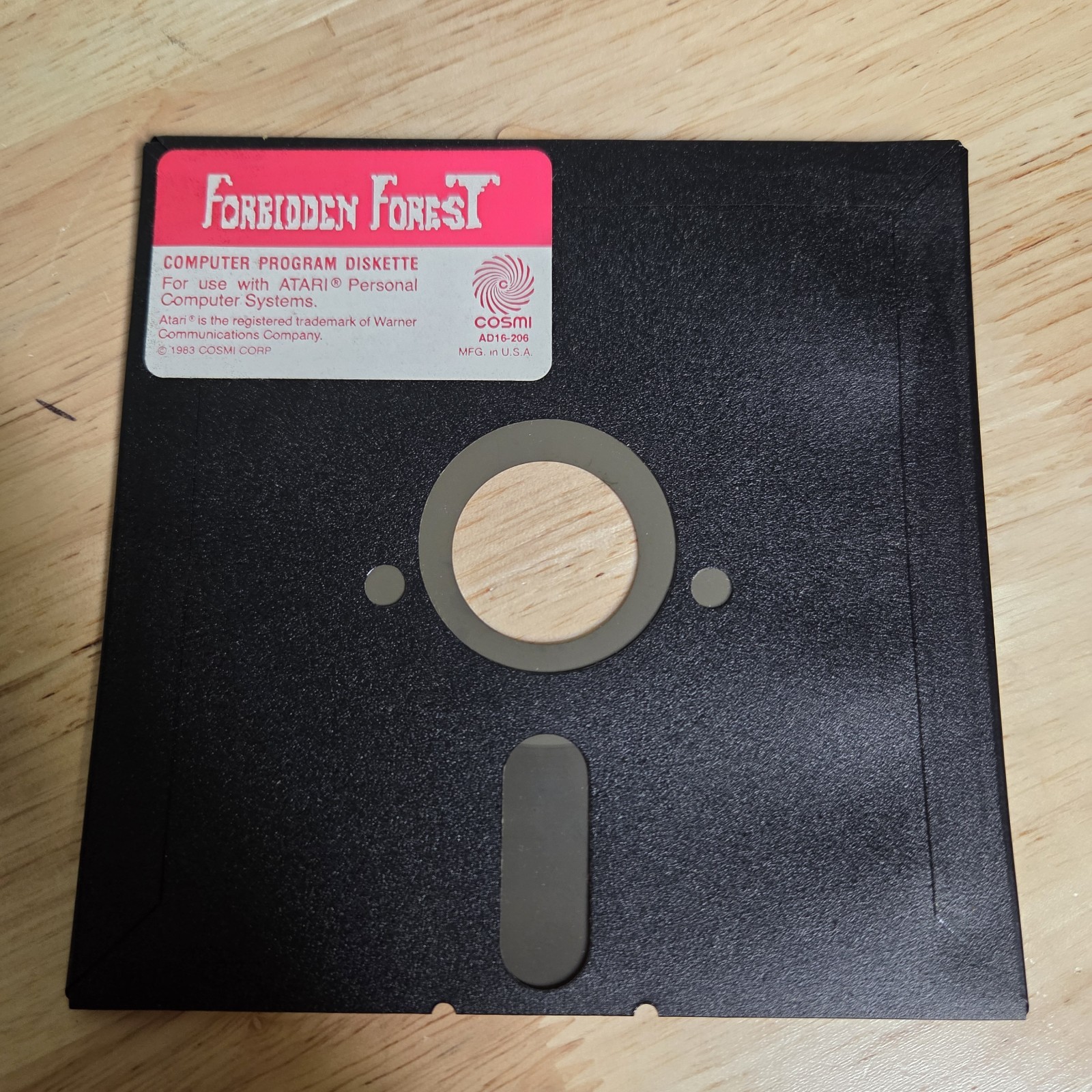 Forbidden Forest 1983 Cosmi Commodore 64 Atari 5.25″ Floppy, Untested