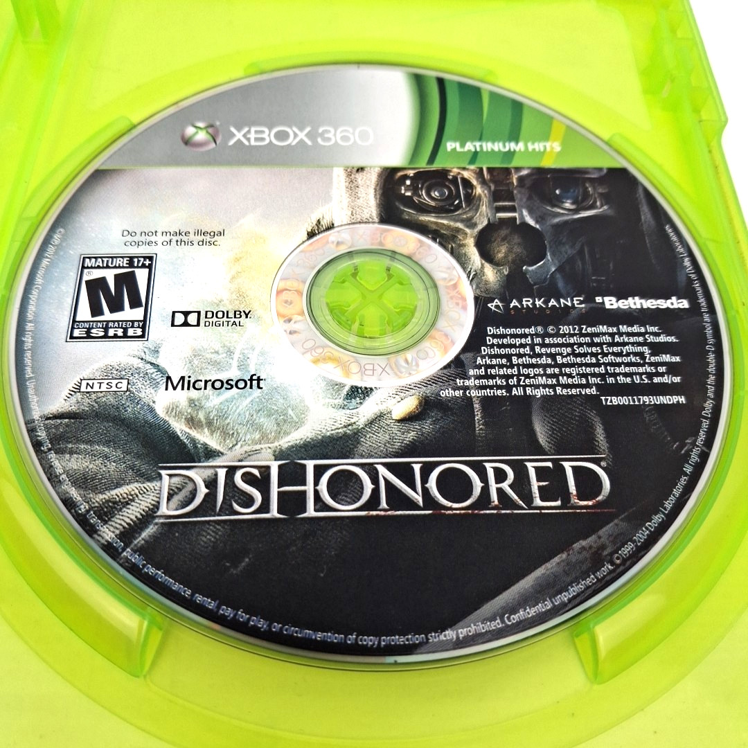 Dishonored (Microsoft Xbox 360, 2012) CIB Complete w/ Manual Tested Works