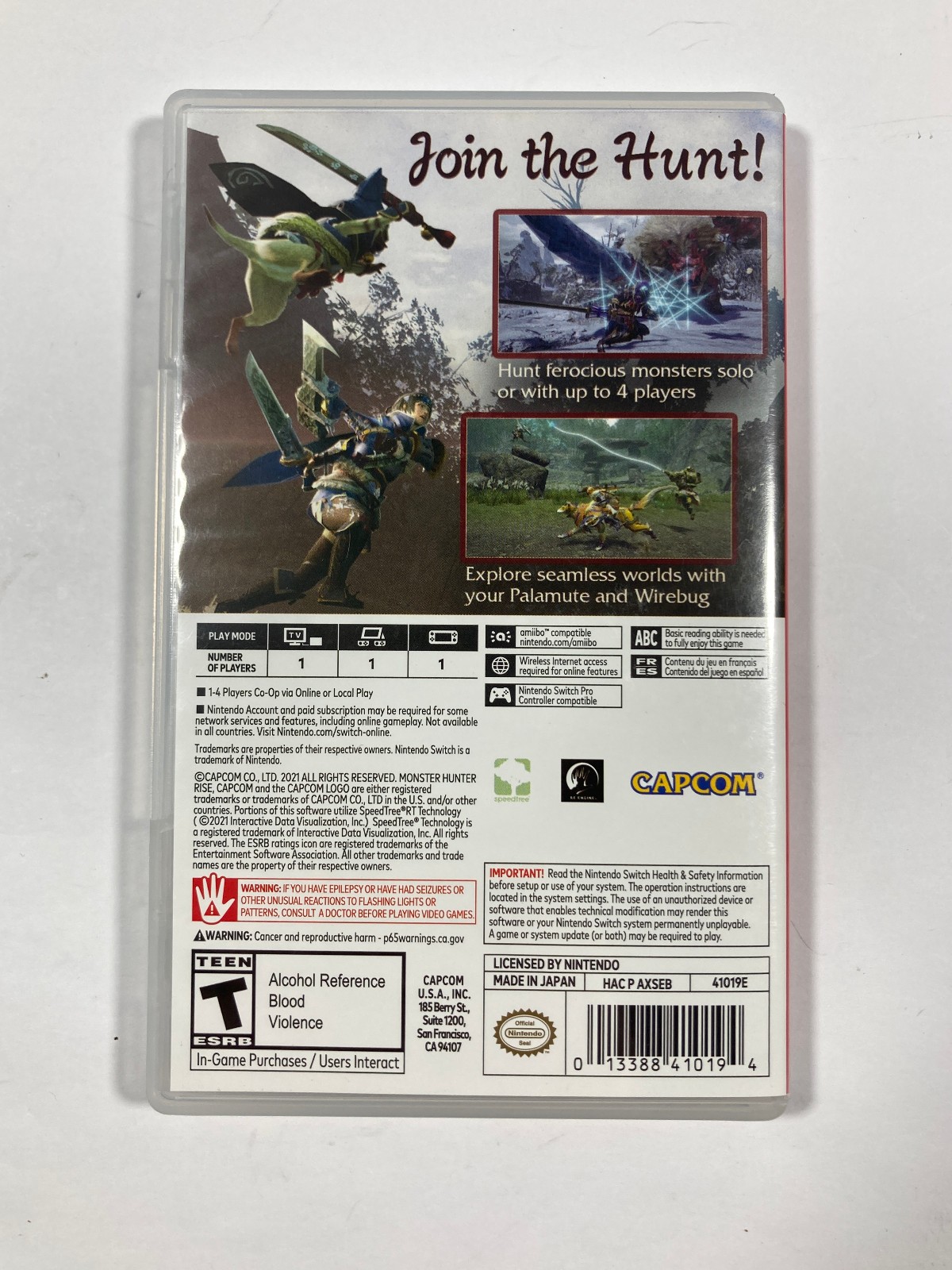 Monster Hunter Rise – Nintendo Switch – Good Condition