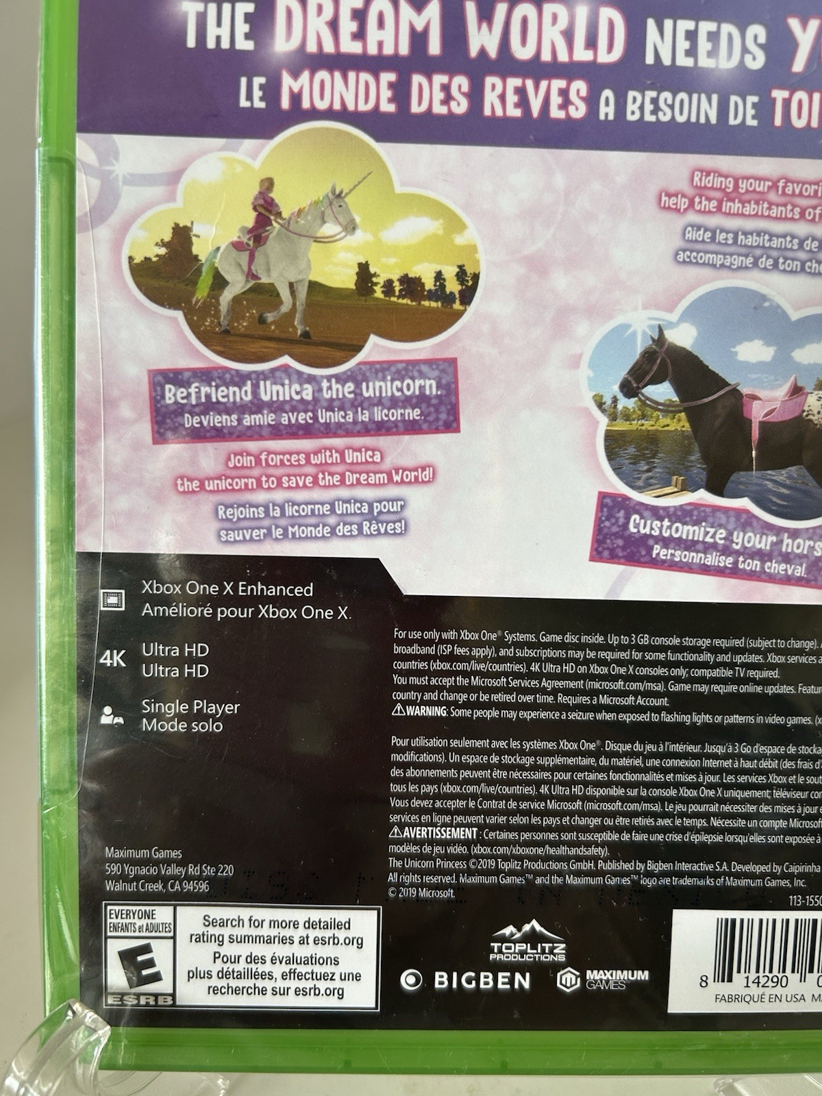 The Unicorn Princess (Xbox One )Brand New Factory Sealed US Version