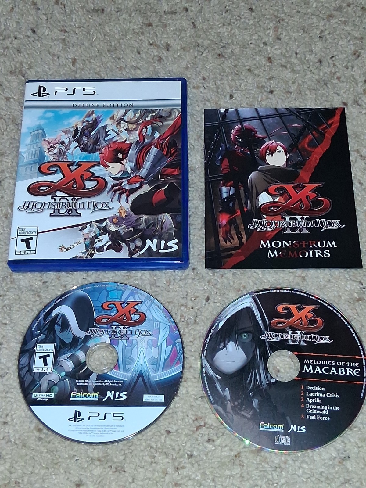 Ys IX: Monstrum Nox – Deluxe Edition – Sony PlayStation 5 – RPG, PS5, CIB