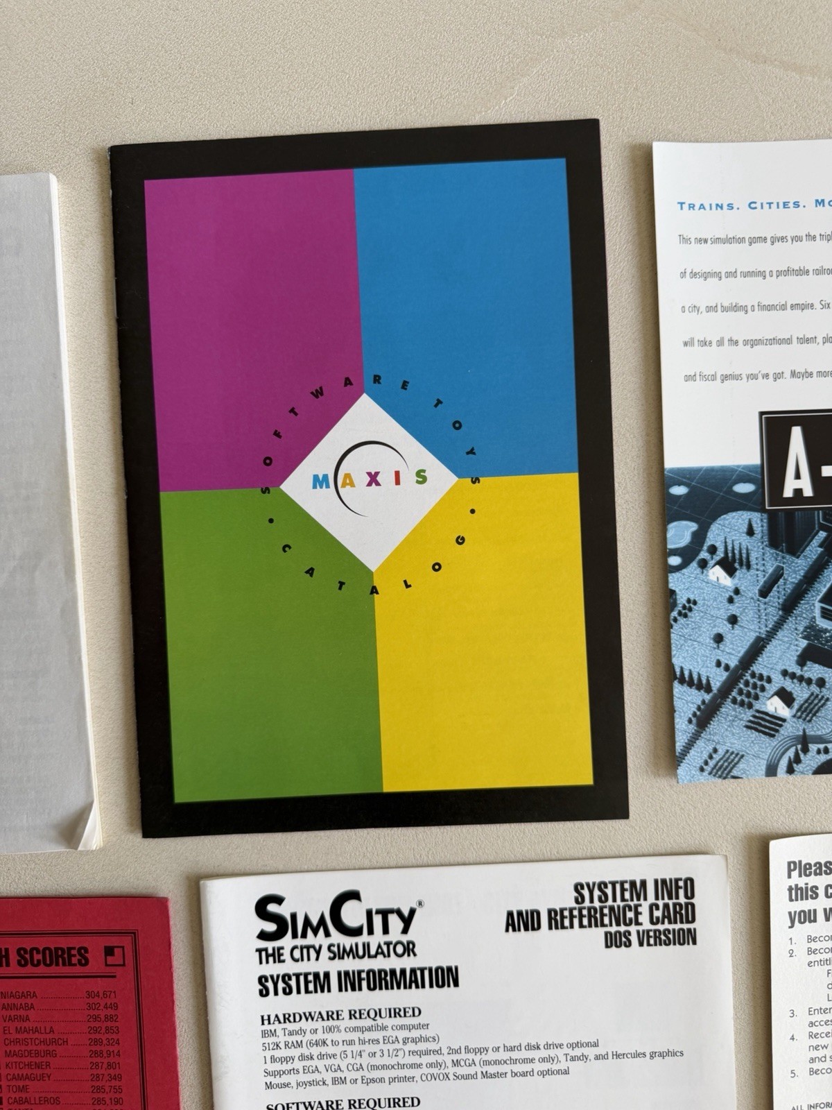 1991 Sim City, The City Simulator Game – Maxis IBM/PC Big Box 5.25 Floppy