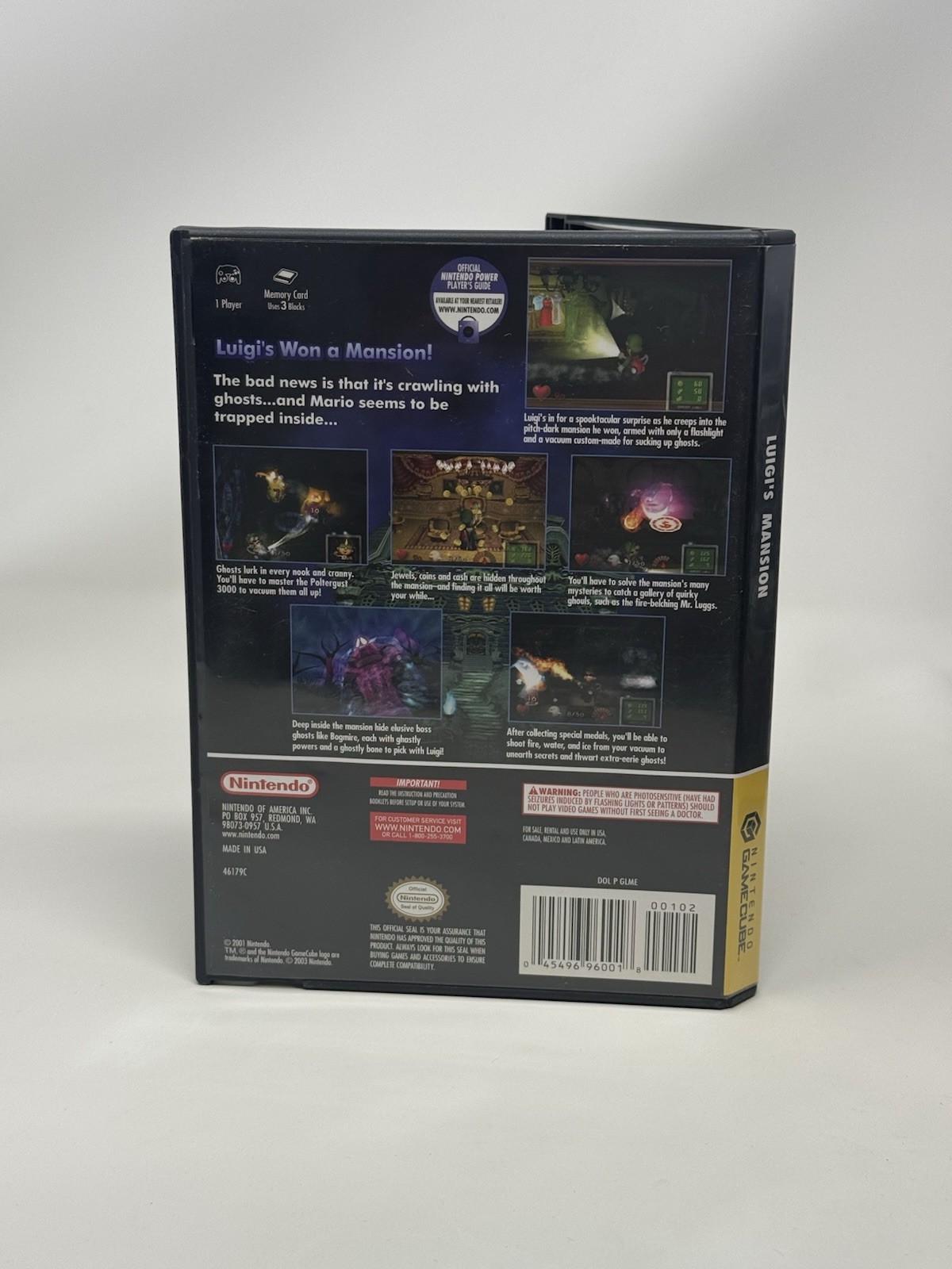 Luigi’s Mansion Nintendo GameCube Game + Case Pristine Disc Authentic Tested