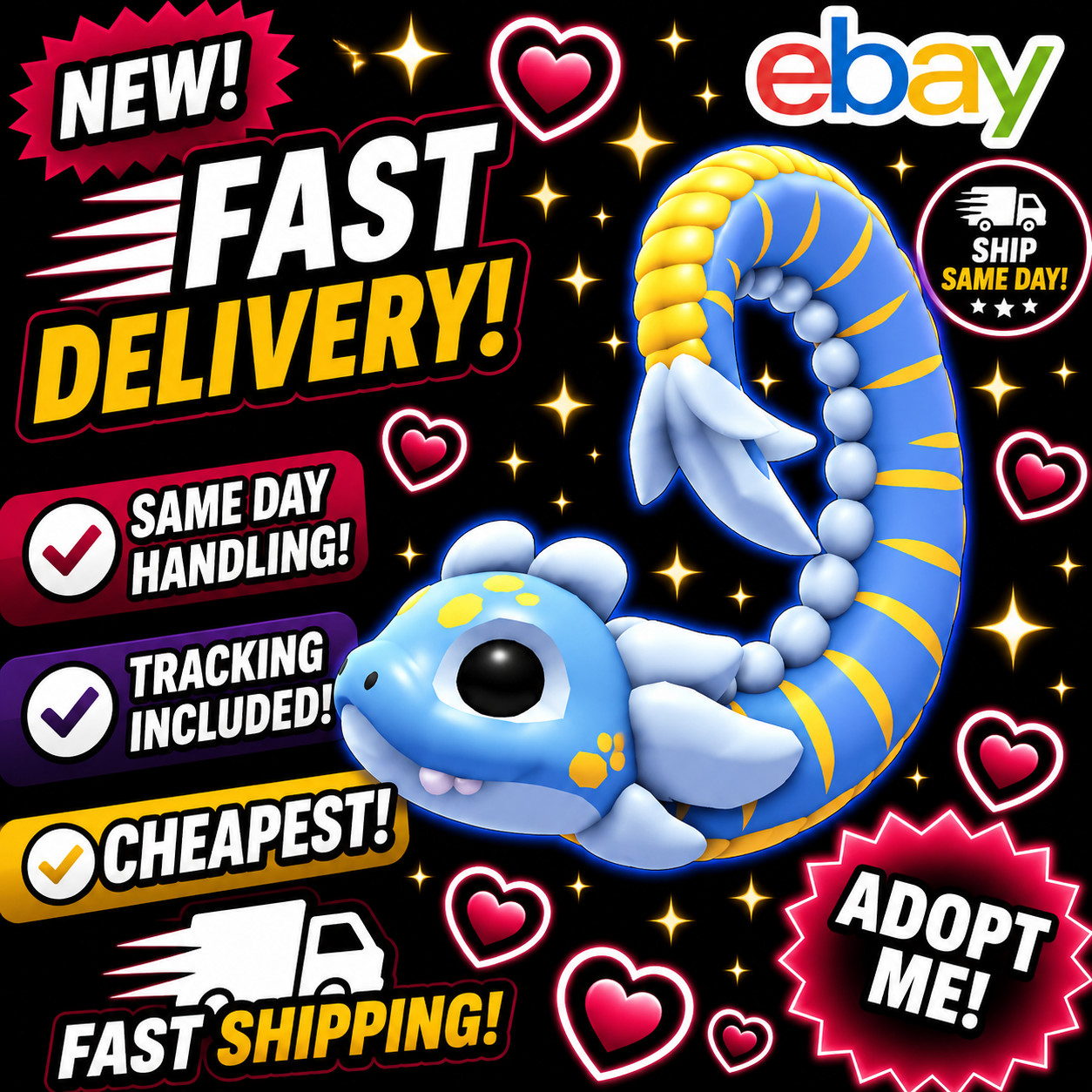 Tealwood Monster / All Variations! FR, NFR, MFR, Neon, Mega – Adopt From Me