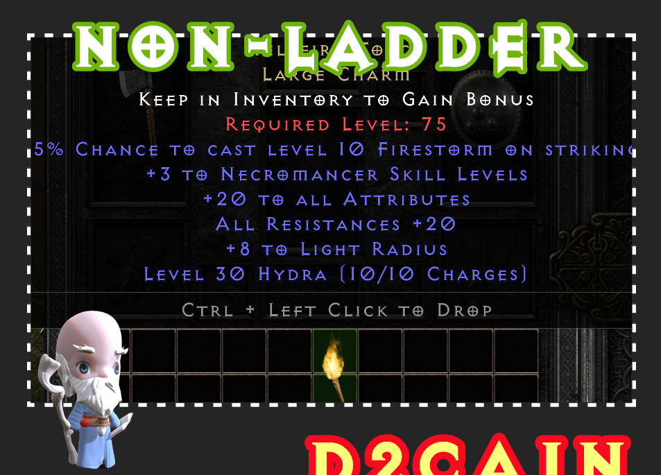 Diablo 2 D2R SC⭐️Non-Ladder⭐️Hell Fire Torch All Classes⭐️PC/SWITCH/PS